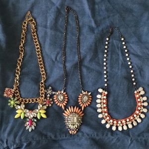 Lot of 3 Statement Necklaces